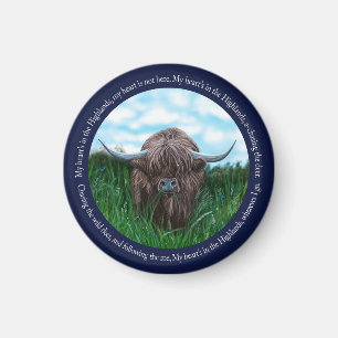 Hoogland Cow, mijn hart in de hooglanden Magneet