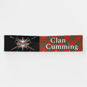 Hoogland Festival Clan Cumming Red Tartan Tent Spandoek (Horizontaal)