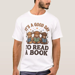 Hoogland Koe Boek Lezer Vintage T-shirt Desi