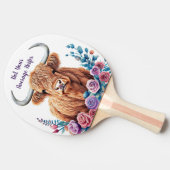 Hoogland Koe en Bloemen Waterverf Tafeltennisbatje (Zijkant)