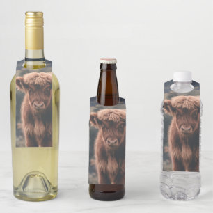 Hoogland koe kalf herfstgrasveld flessenhanger