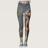 Hoogland koe kalf herfstgrasveld leggings (Voorkant)