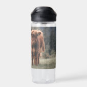 Hoogland koe kalf herfstgrasveld waterfles (Achterkant)