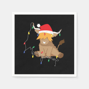 Hoogland koe kerst lichten servet