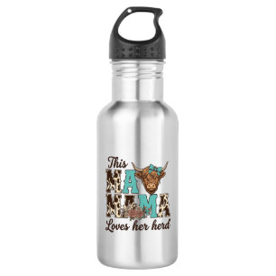 Hoogland Koe Mama Houdt Van Haar Kudde Shirt Ontwe Waterfles