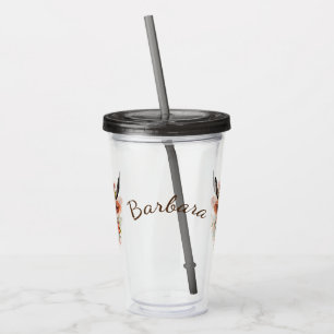 Hoogland Koe met bloemen Acryl Drinkbeker