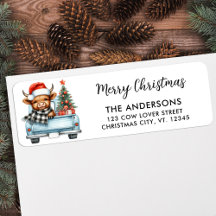 Hoogland Koe Oude Truck Kerst Retouradres