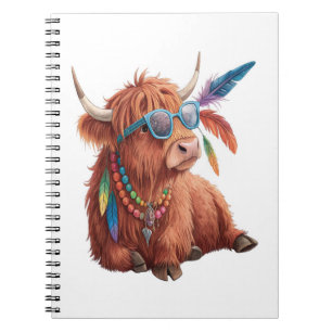 Hoogland Koe Png, Coole Koe Png, Zonnebril Notitieboek