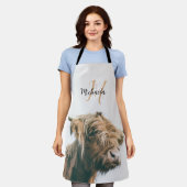 Hoogland koe portret eigen naam initiaal monogram schort (Gedragen)