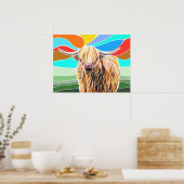 Hoogland Koe Poster (Keuken)