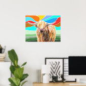 Hoogland Koe Poster (Thuiskantoor)