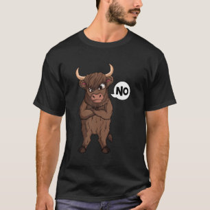Hoogland Koe Rundvee Koe Kinder jongens Vrouwen T-shirt