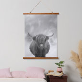 Hoogland Koe Rustic Farmhouse art Hangend Wandkleed (Slaapkamer)