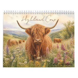 Hoogland Koe Weide met Wilde Bloemen 2027 Kalender