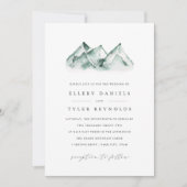 hoogland | Winter Mountain Range Wedding Kaart (Voorkant)