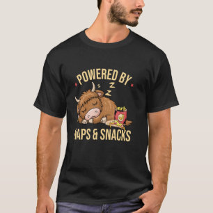 Hooglanders Koe Slapende Pyjama Aangedreven Door D T-shirt
