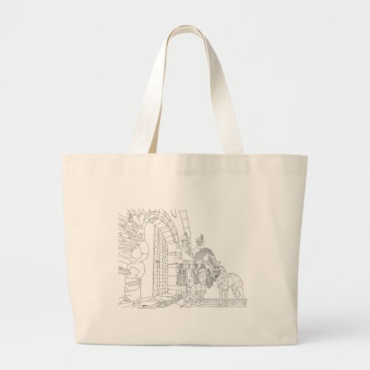 Hooglanders met een Schotse Canvas tas van Deerhou (Voorkant)