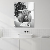 Hooglandkoe Badkuip Zwart Wit Badkamer