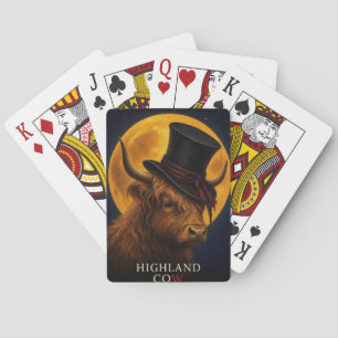 Hooglandkoe Tophoed Gotische Surrealist Pokerkaarten