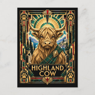 Hooglandrund, Art Deco-wildlife Briefkaart