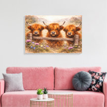 Hooglandrund - Watercolour Dieren