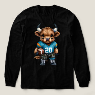 Hooglandrunderen en American Football Tri-Blend Shirt