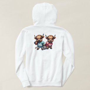 Hooglandrunderen en voetbal hoodie