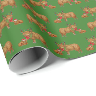Hooglandrunderen Vakantie Cadeaupapier