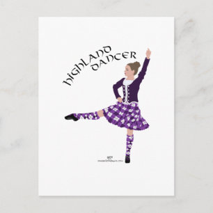 Hooglandsdanser Paars Briefkaart
