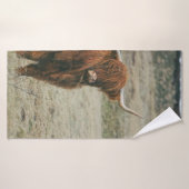 HOOGLANDSE KOE FOTO BADHANDDOEK (Badhanddoek)