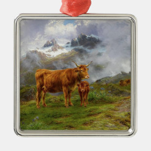 Hooglandvee (door Rosa Bonheur) Metalen Ornament