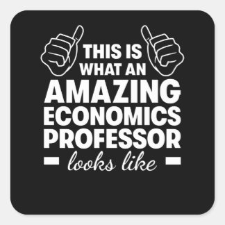 Hoogleraar Amazing Economics Vierkante Sticker