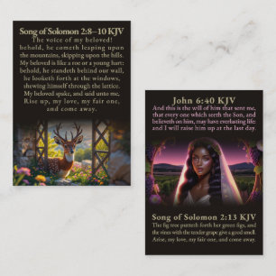 Hooglied 2:8-10, 13, en Johannes 6:40 Statenvertal Visitekaartje