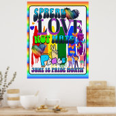 hoogmoed | Verspreid Liefde Niet Haat Poster (Keuken)