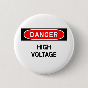 hoogspanning ronde button 5,7 cm