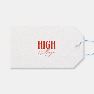 Hoogspanning – Vet elektrisch energieontwerp Cadeaulabel