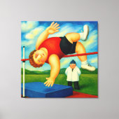 Hoogspringen - Groot Ingepakt Canvas Kunstprint Afdruk (Voorkant)