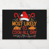 Hoogst waarschijnlijk om de hele dag Thanksgiving Voedselcontainer Etiket (Enkel label)