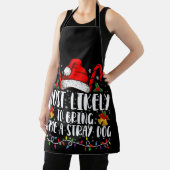 Hoogst waarschijnlijk om een zwerfhond Kerstmis me Schort (Insitu)