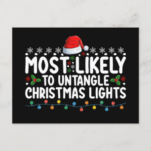 Hoogst waarschijnlijk om kerstverlichting vakantie briefkaart