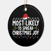 Hoogst waarschijnlijk om Kerstvreugdevakantie te v Keramisch Ornament (Links)