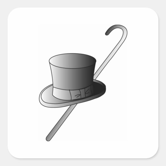 Hoogste deksel en suikerriet vierkante sticker (Voorkant)