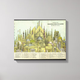 Hoogste gebouwen van de Oude Wereld Canvas Afdruk