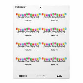 Hoogste Grens Kerstmislichten Document Etiket Naam (Full Sheet)