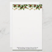 Hoogste Holly-rand Briefpapier (Voorkant / Achterkant)