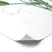 HOOGSTE KWALITEIT Botanische afdruk van zoete peul Poster (Hoek)