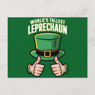 Hoogste Leprechaun Funny Irish Humor ter wereld Briefkaart