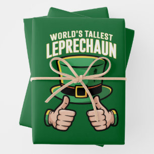 Hoogste Leprechaun Funny Irish Humor ter wereld Inpakpapier Vel