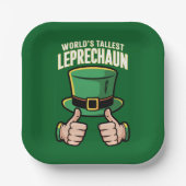 Hoogste Leprechaun Funny Irish Humor ter wereld Papieren Bordje (Voorkant)