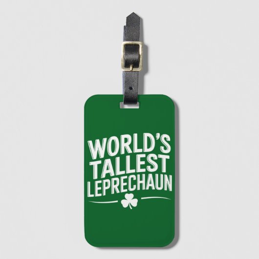 Hoogste Leprechaun St. Patrick's Day ter wereld Bagagelabel (Voorkant (verticaal))